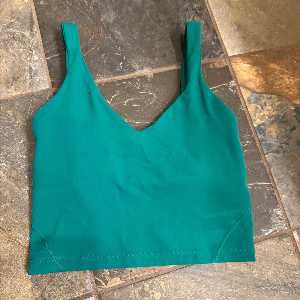 lululemon athletica Teal Green V-Neck Tank